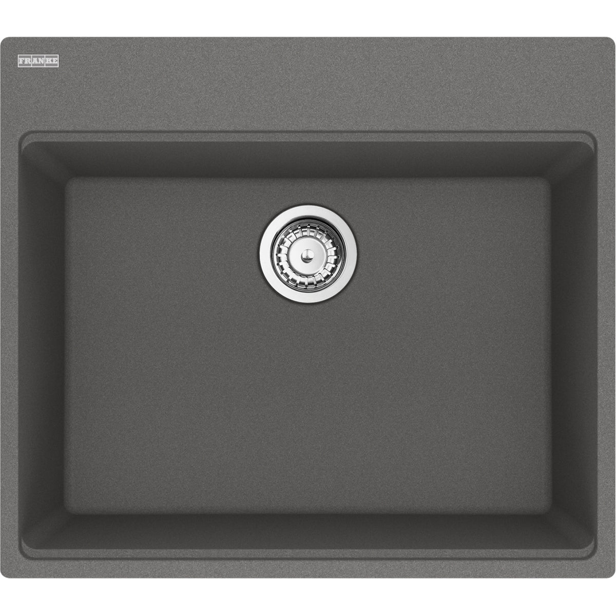Franke Maris 25" dual mount fragranite kitchen sink MAG61023 in Stone Grey