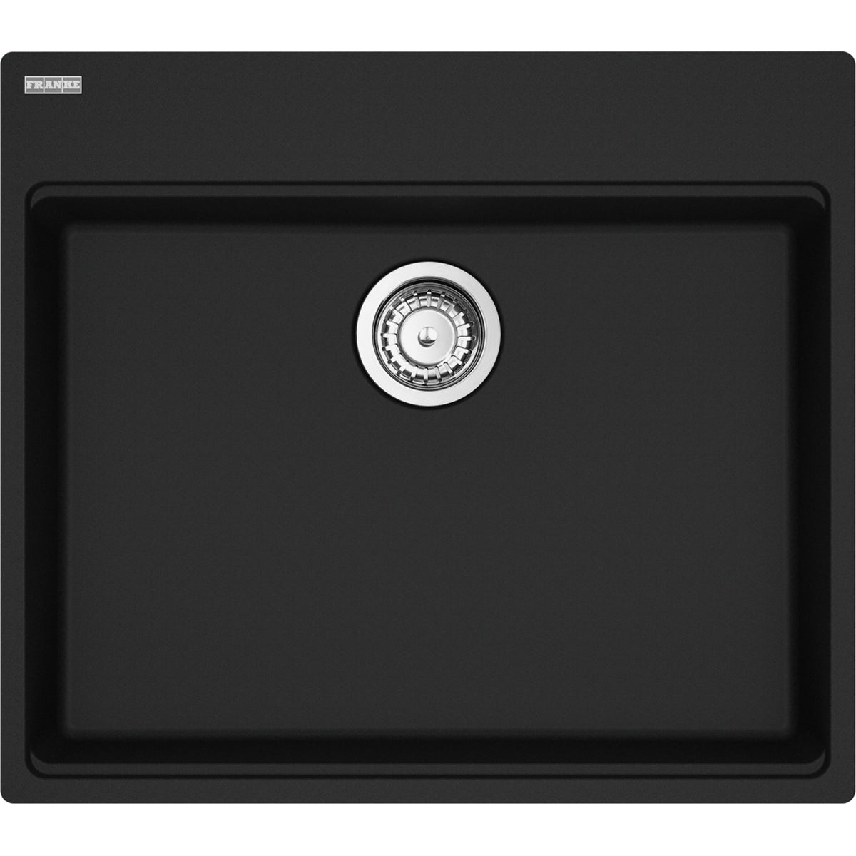 Franke Maris 25" dual mount fragranite kitchen sink MAG61023ADA in Matte Black