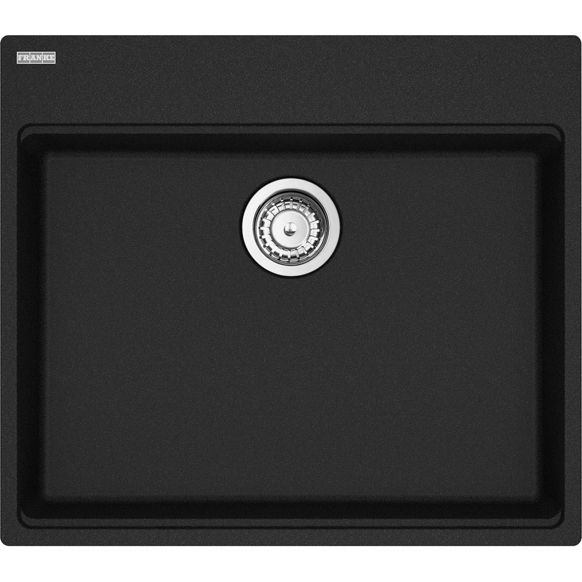 Franke Maris 25" dual mount fragranite kitchen sink MAG61023ADA in Onyx