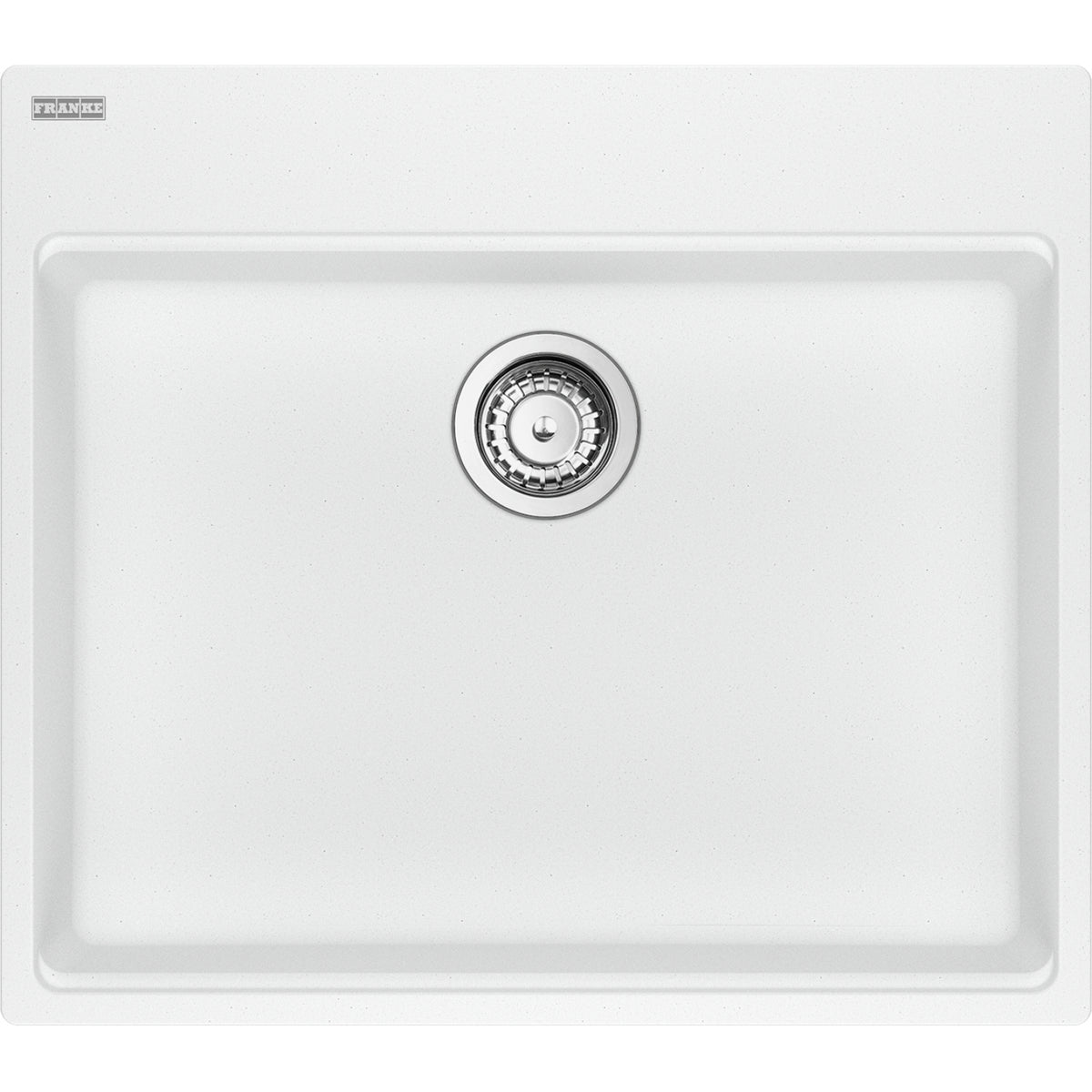 Franke Maris 25" dual mount fragranite kitchen sink MAG61023ADA in Polar White