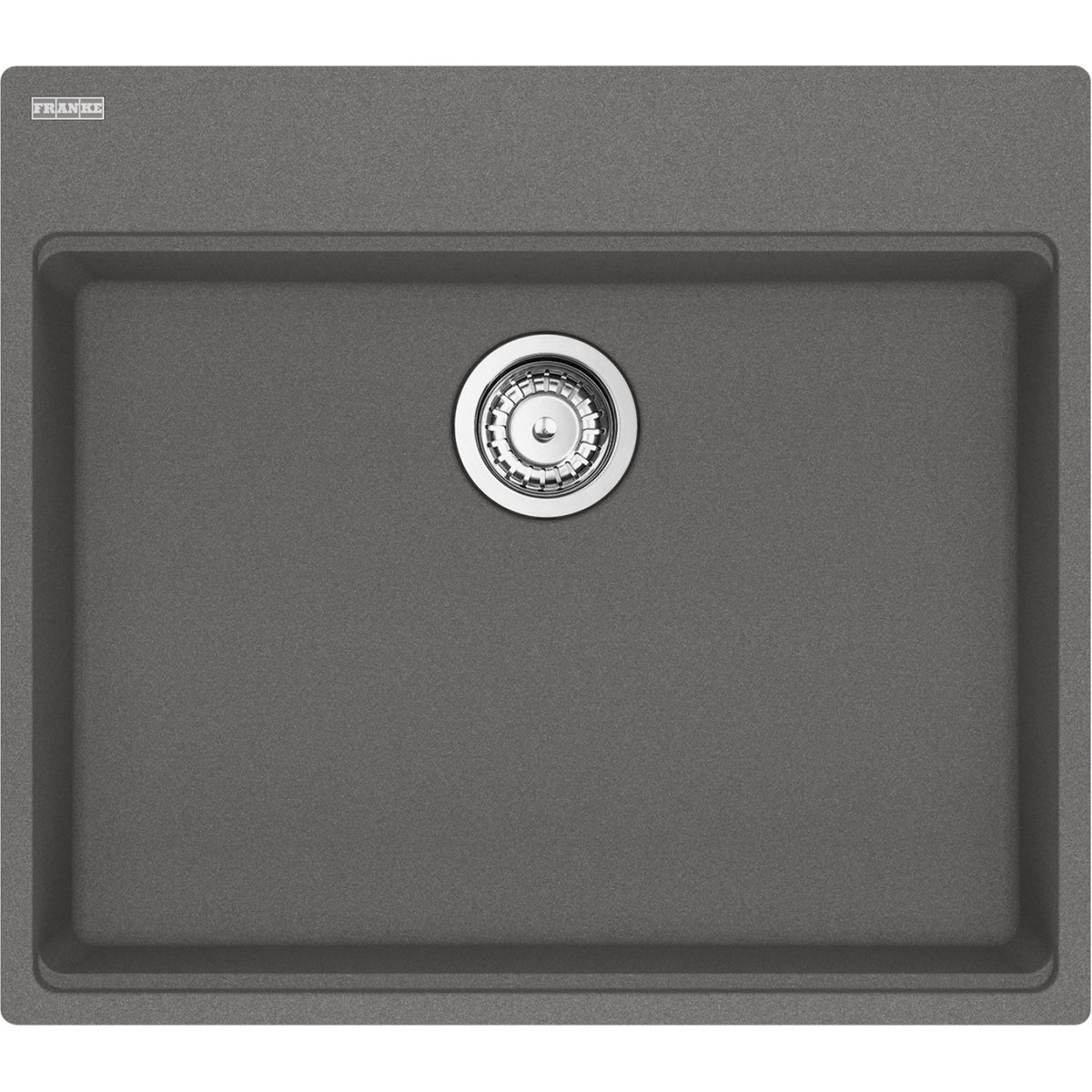 Franke Maris 25" dual mount fragranite kitchen sink MAG61023ADA in Stone Grey