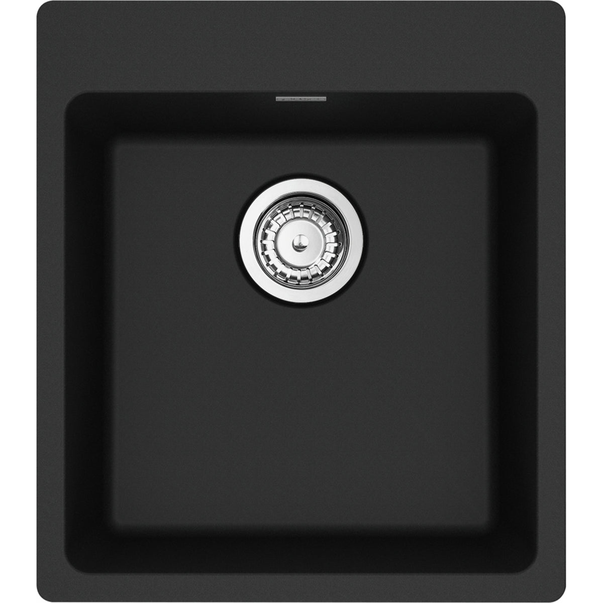 Franke Maris 17.31" dual mount fragranite kitchen sink MAG61015 in Matte Black