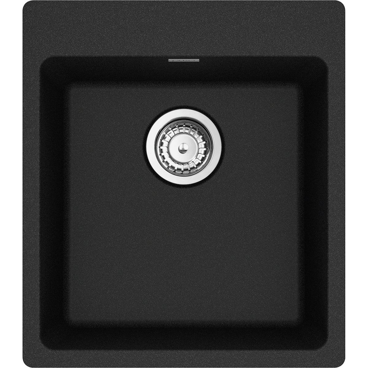 Franke Maris 17.31" dual mount fragranite kitchen sink MAG61015 in Onyx