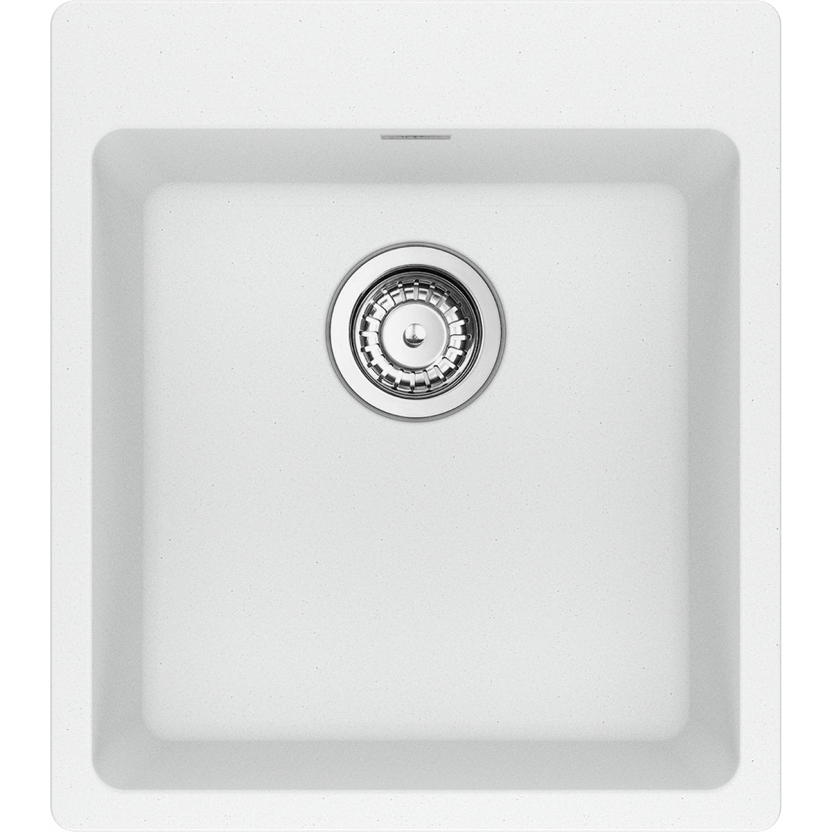 Franke Maris 17.31" dual mount fragranite kitchen sink MAG61015 in Polar White