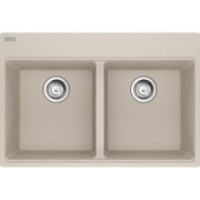 Franke Maris 31" dual mount fragranite kitchen sink MAG6201414 in Champagne