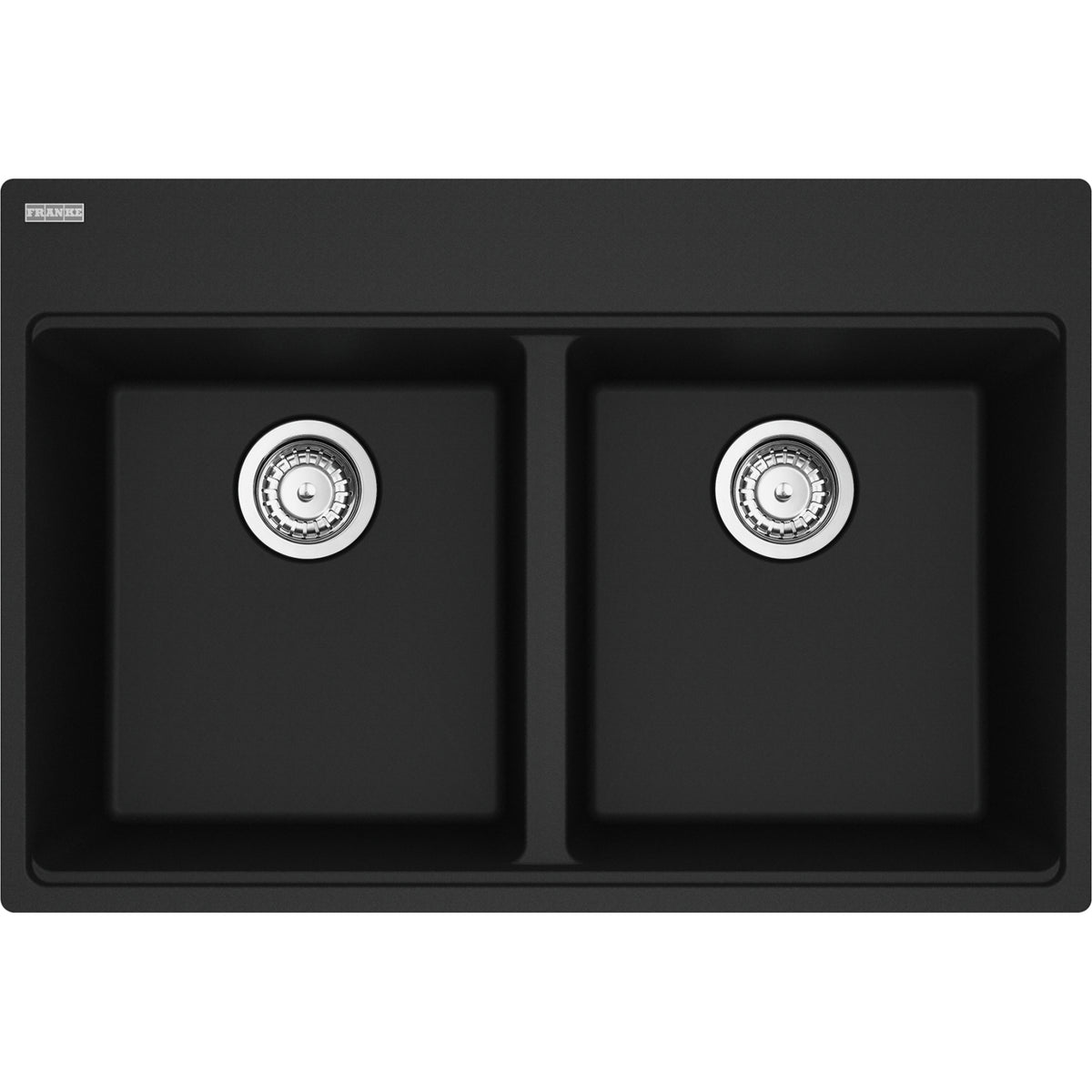 Franke Maris 31" dual mount fragranite kitchen sink MAG6201414 in Matte Black