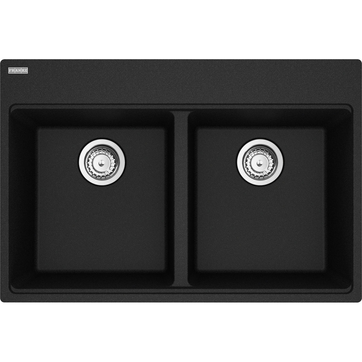 Franke Maris 31" dual mount fragranite kitchen sink MAG6201414 in Onyx