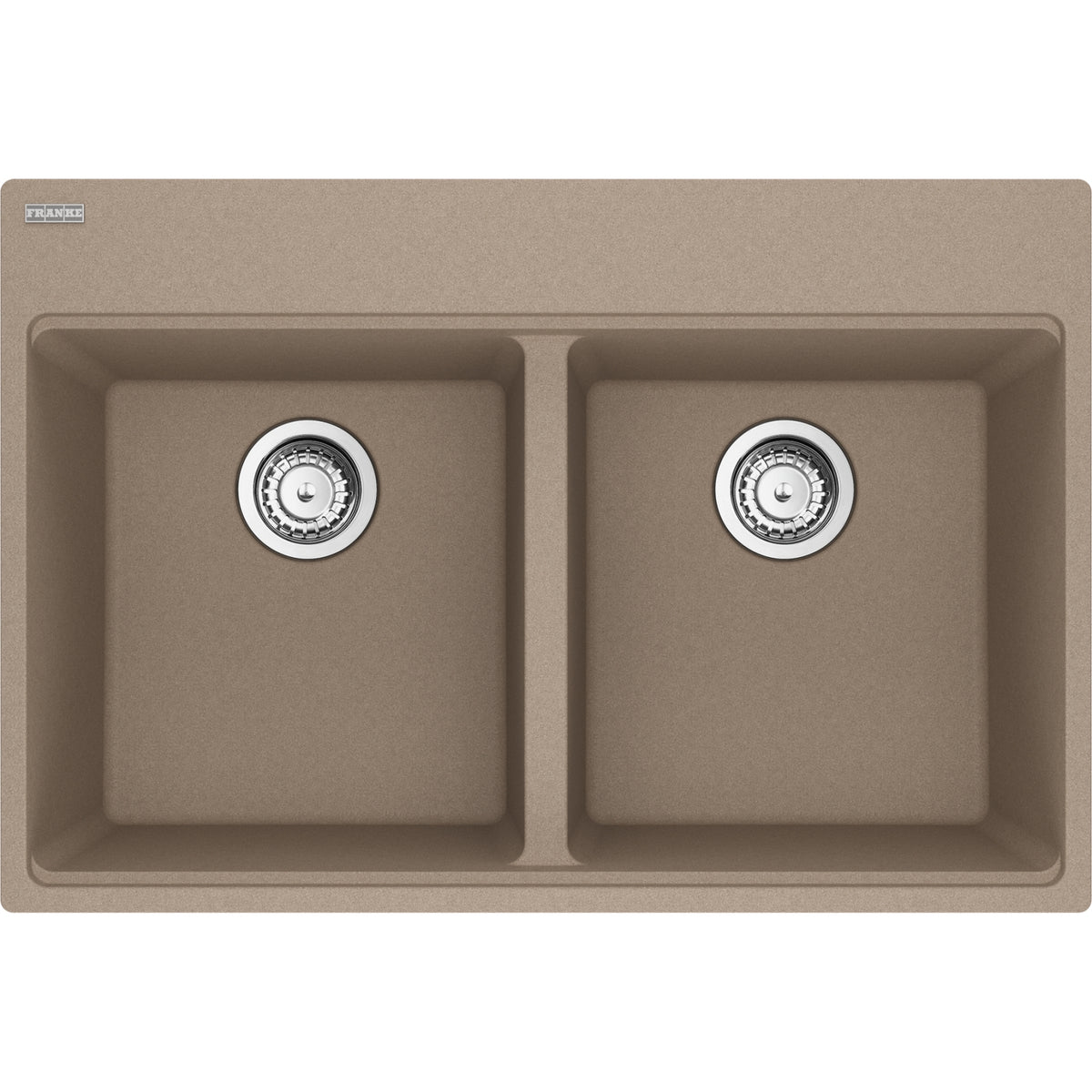 Franke Maris 31" dual mount fragranite kitchen sink MAG6201414 in Oyster