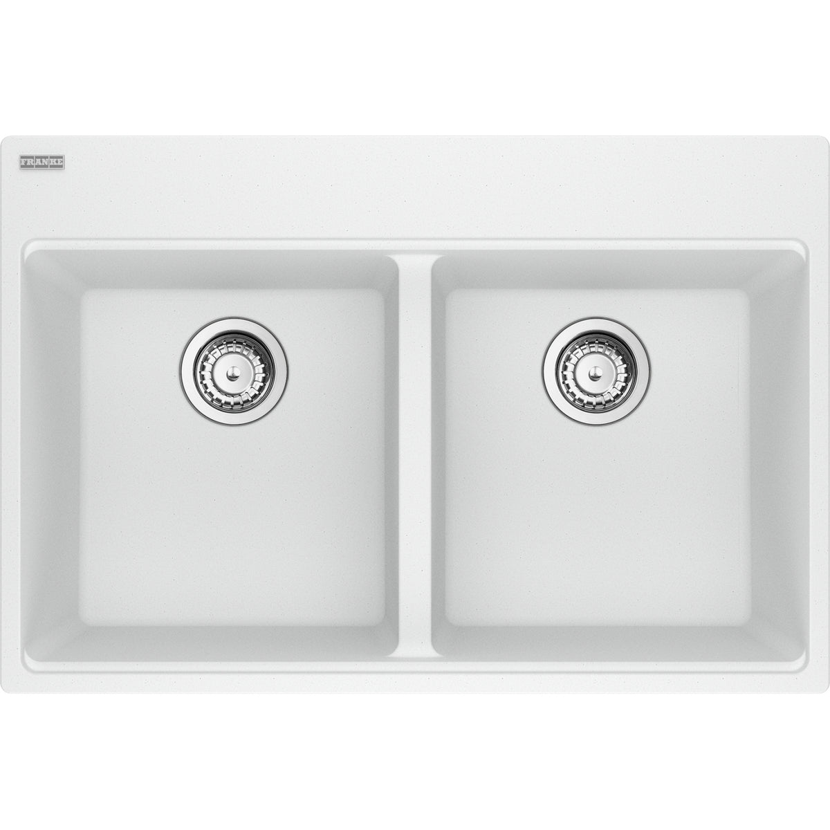 Franke Maris 31" dual mount fragranite kitchen sink MAG6201414 in Polar White