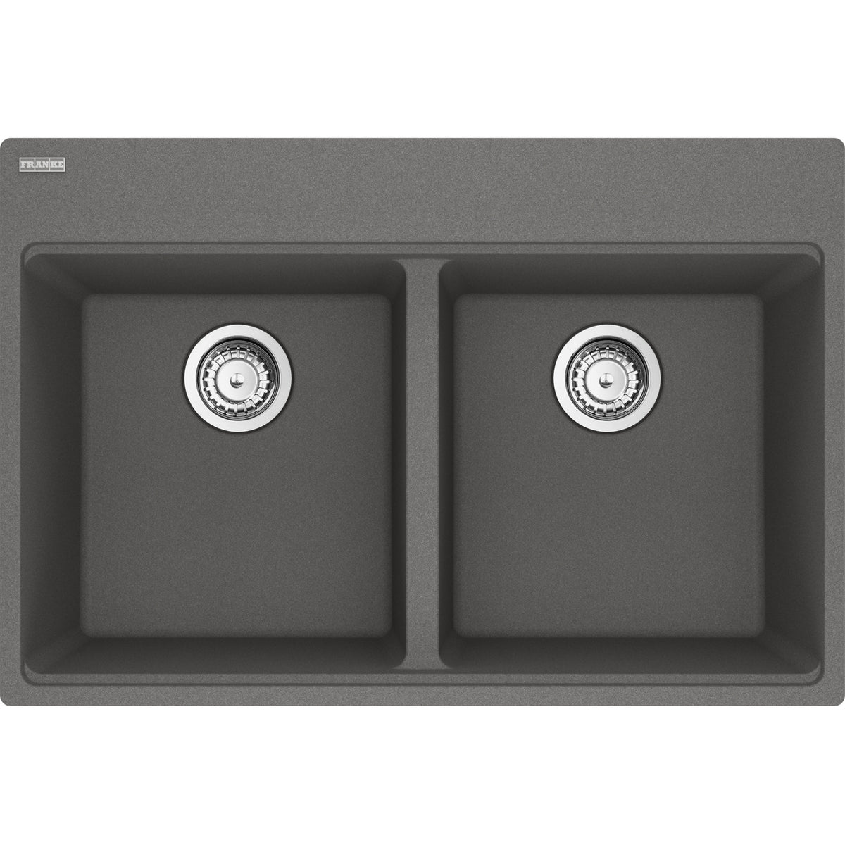 Franke Maris 31" dual mount fragranite kitchen sink MAG6201414 in Stone Grey