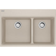 Franke Maris 31" dual mount fragranite kitchen sink MAG6601611LD in Champagne