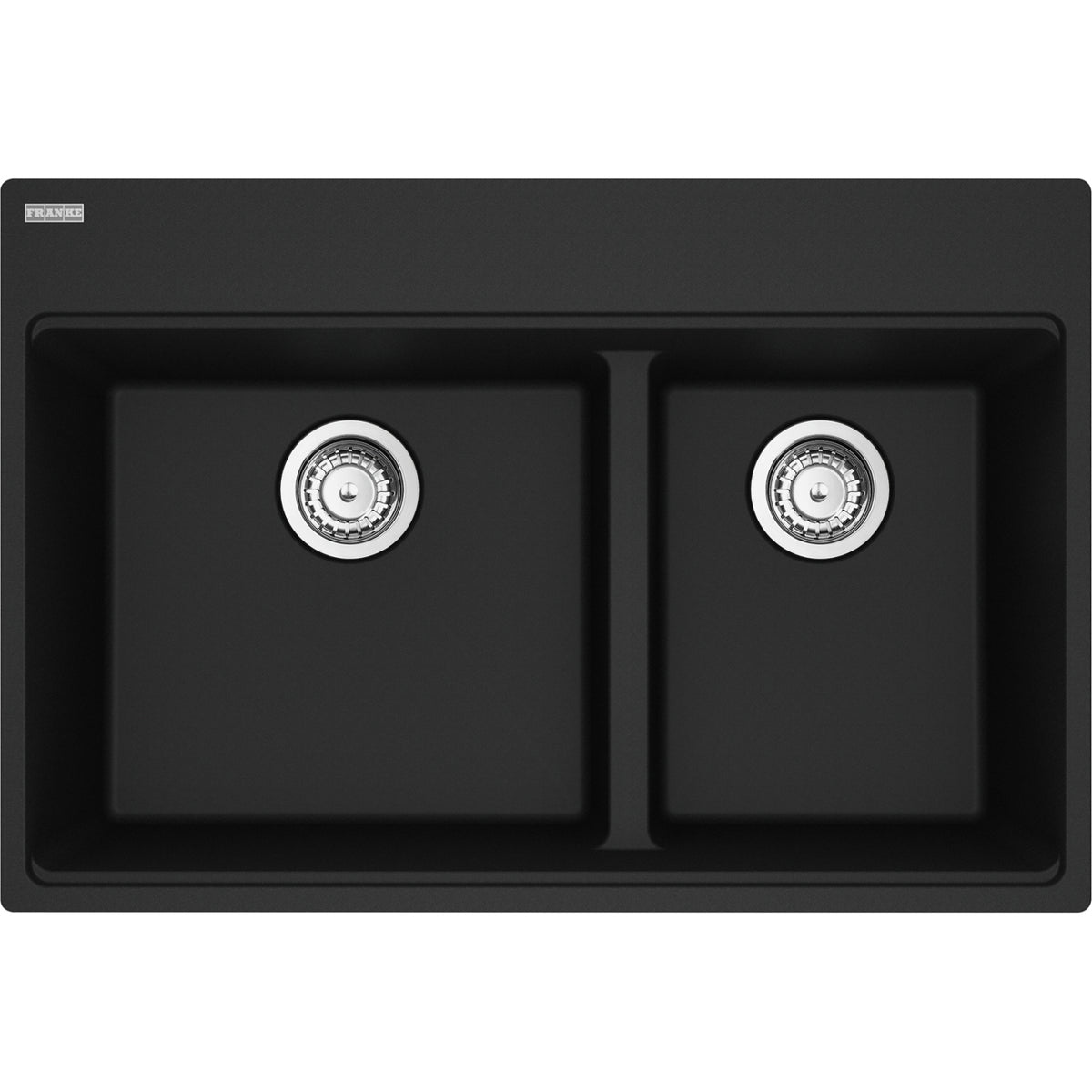 Franke Maris 31" dual mount fragranite kitchen sink MAG6601611LD in Matte Black