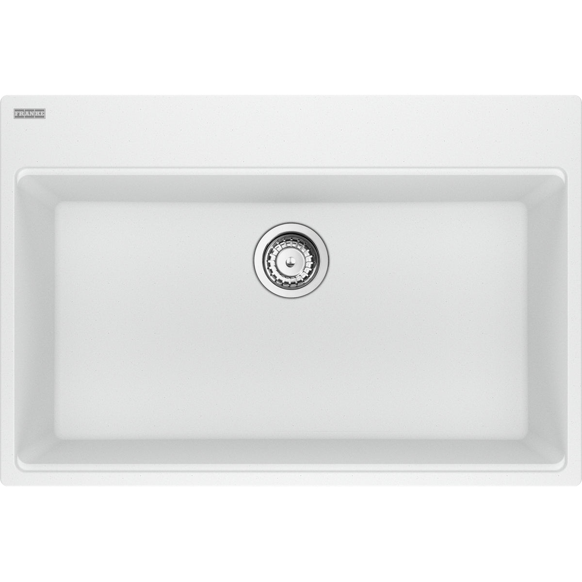 Franke Maris 31" dual mount fragranite kitchen sink MAG61029 in Polar White