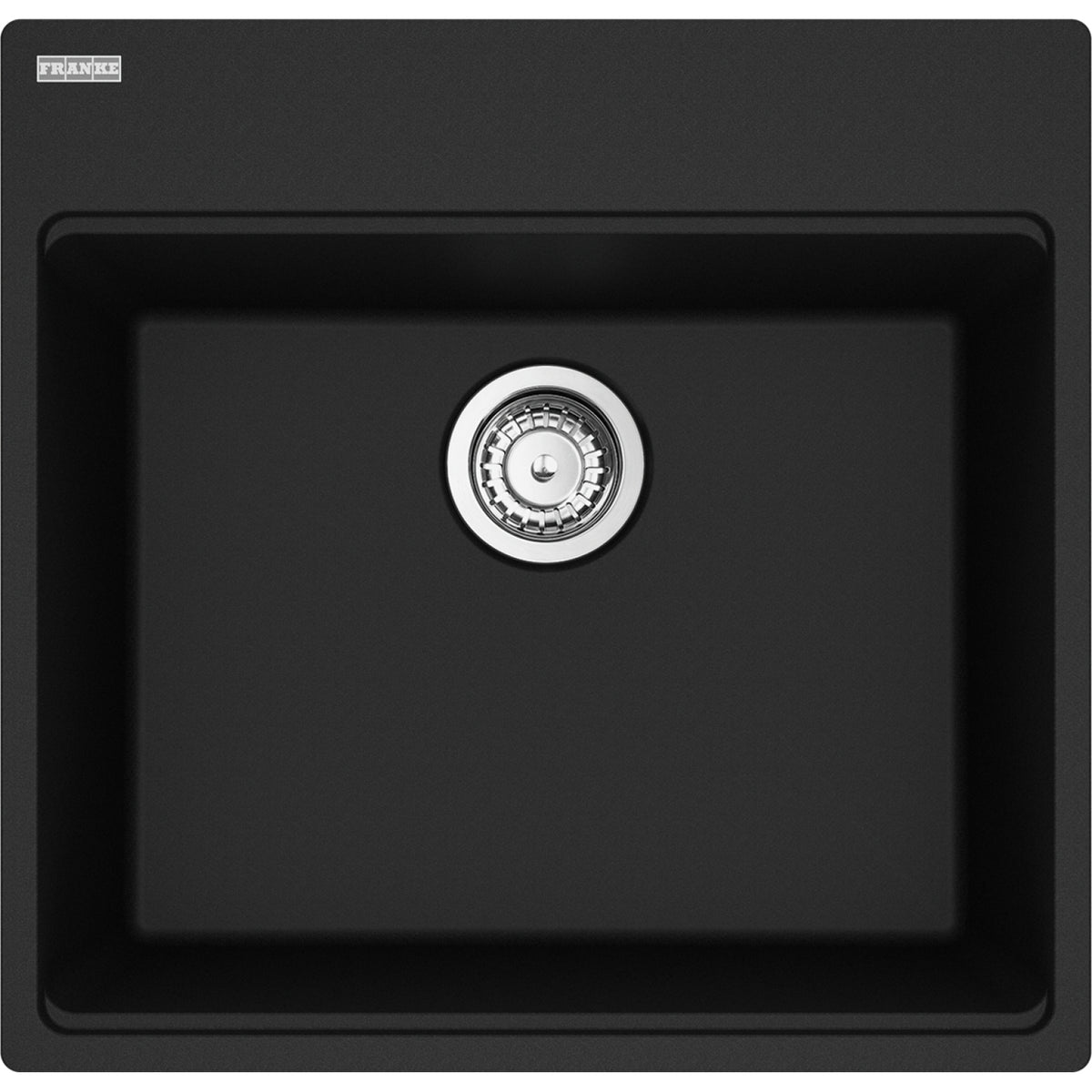 Franke Maris 21.63" dual mount fragranite kitchen sink MAG61020 in Matte Black