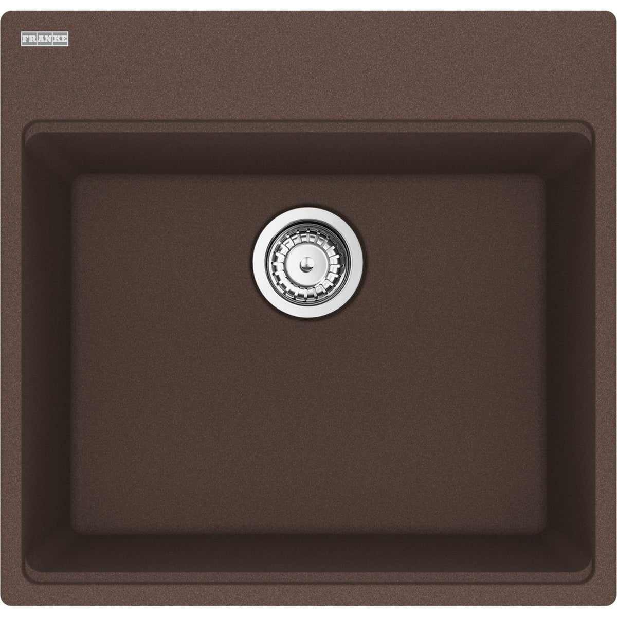 Franke Maris 21.63" dual mount fragranite kitchen sink MAG61020 in Mocha