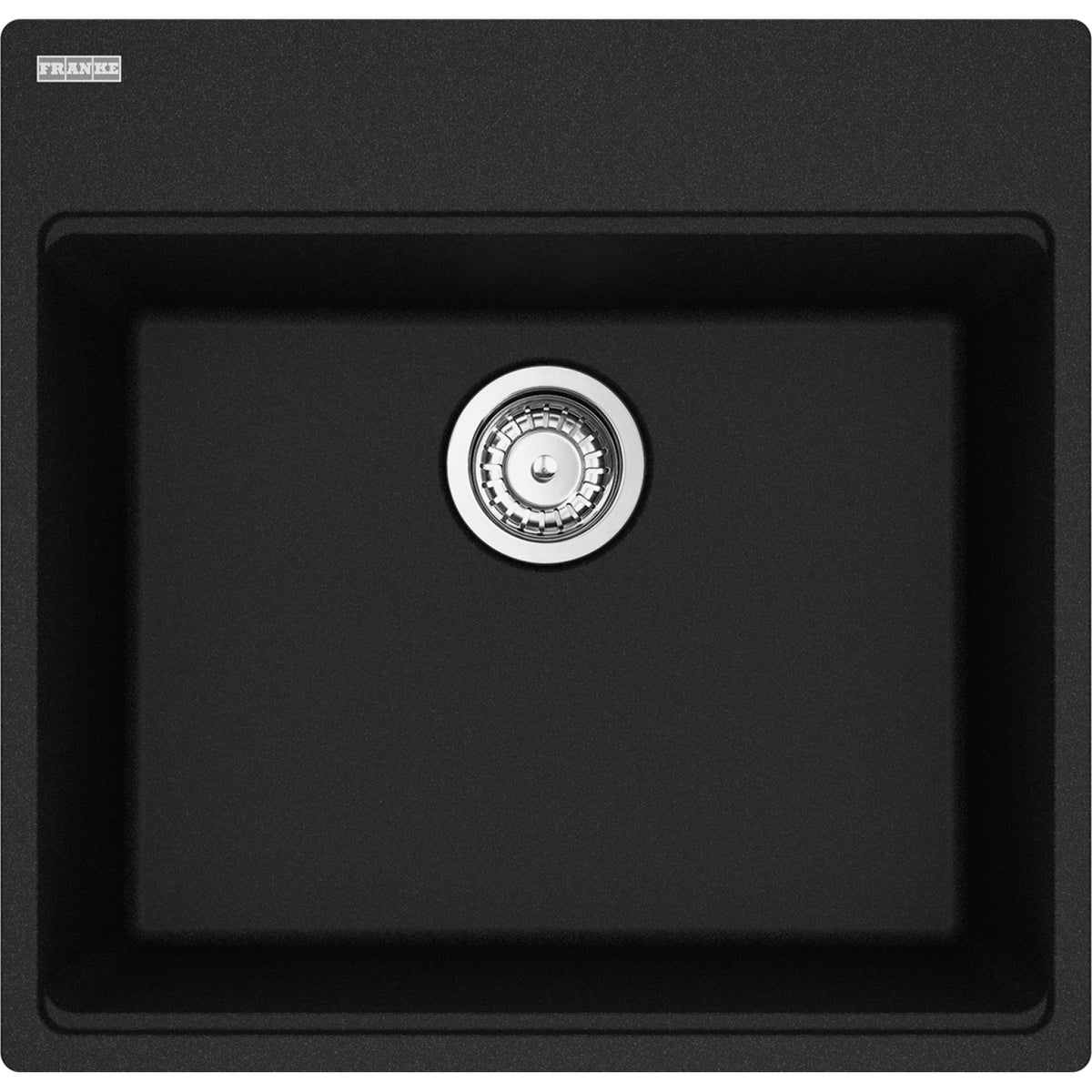 Franke Maris 21.63" dual mount fragranite kitchen sink MAG61020 in Onyx