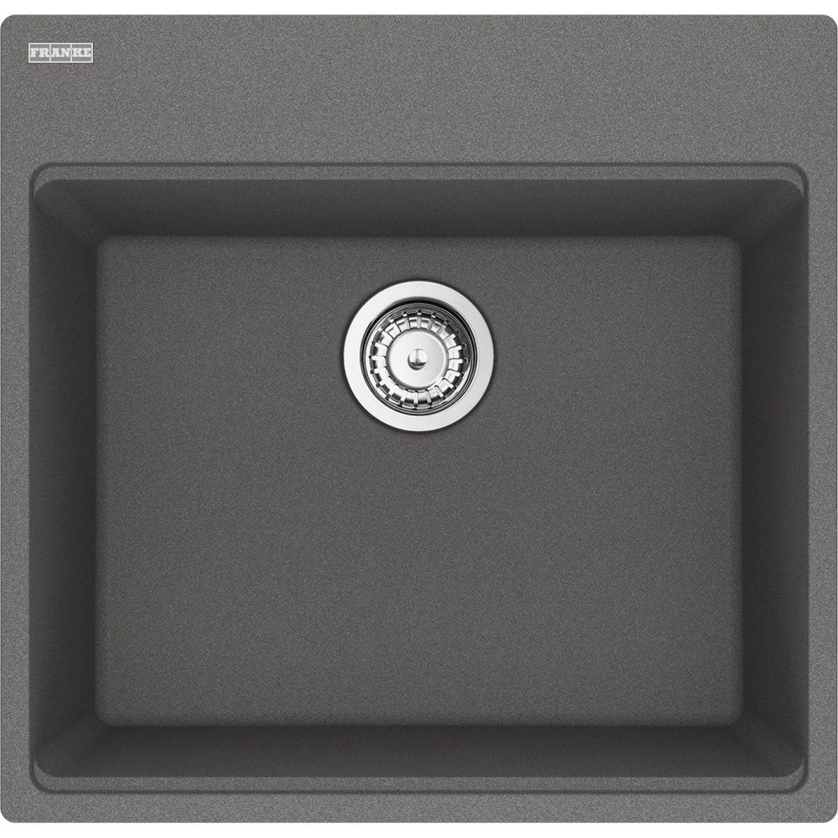 Franke Maris 21.63" dual mount fragranite kitchen sink MAG61020 in Stone Grey