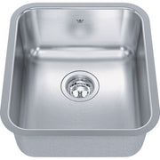 Kindred Steel Queen 15.75" undermount stainless steel kitchen sink QSUA1816-8