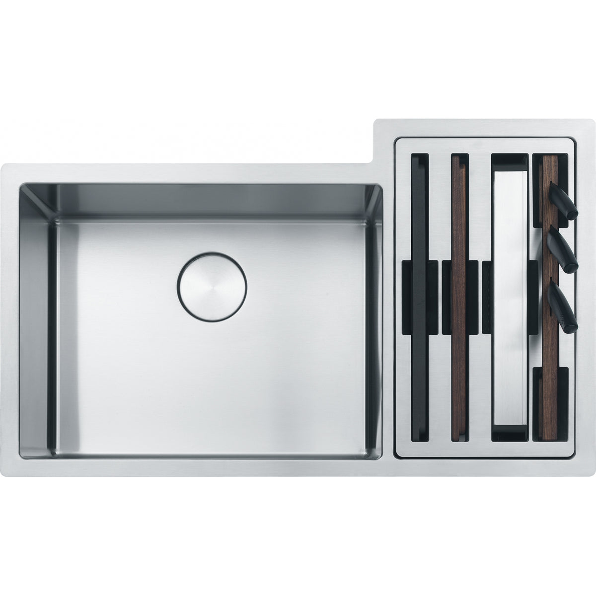 Franke Culinary Work Center 35.19" undermount stainless steel kitchen sink CUX16021-W