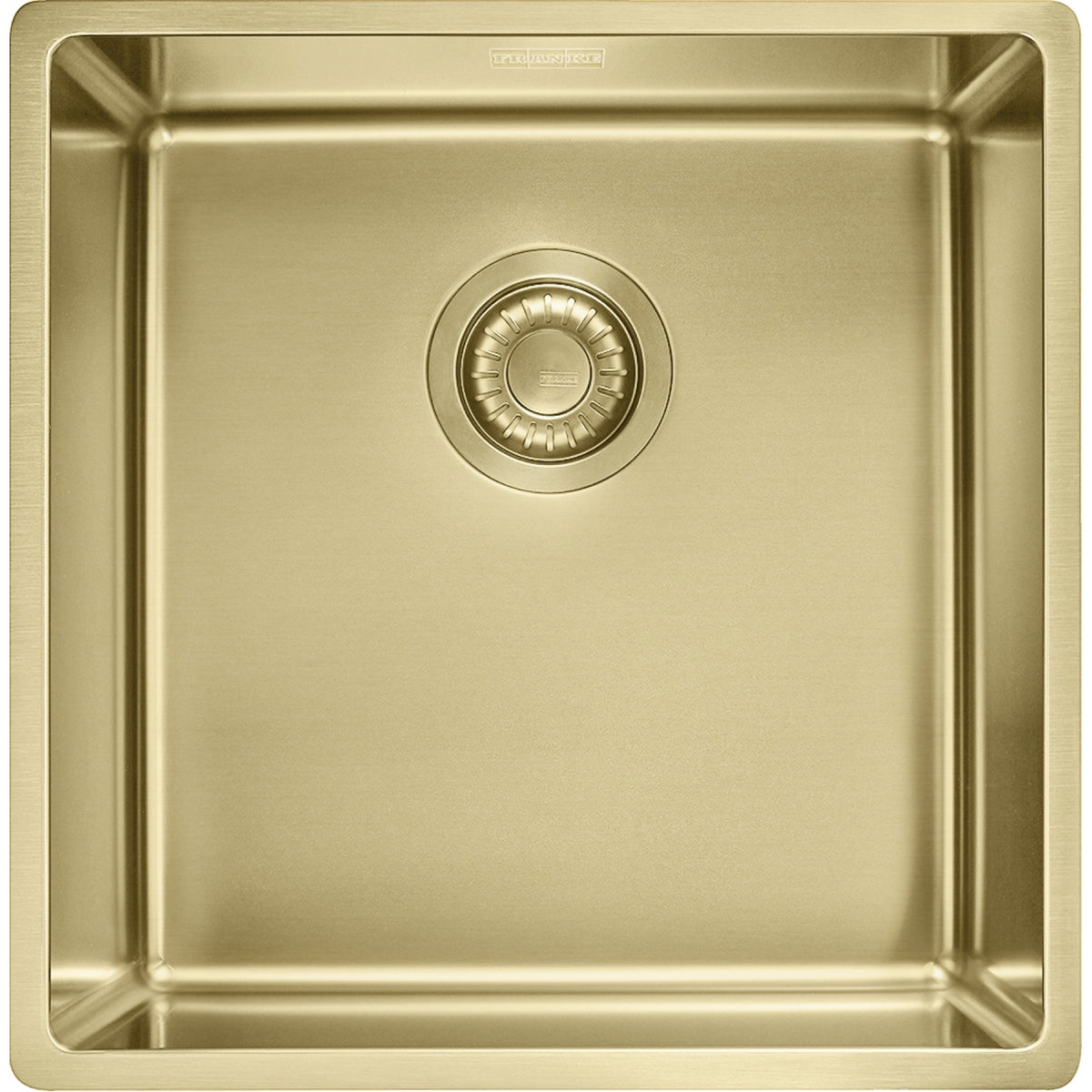 Franke Mythos Masterpiece 15.75" undermount stainless steel kitchen sink MMX11015-WKC in Gold