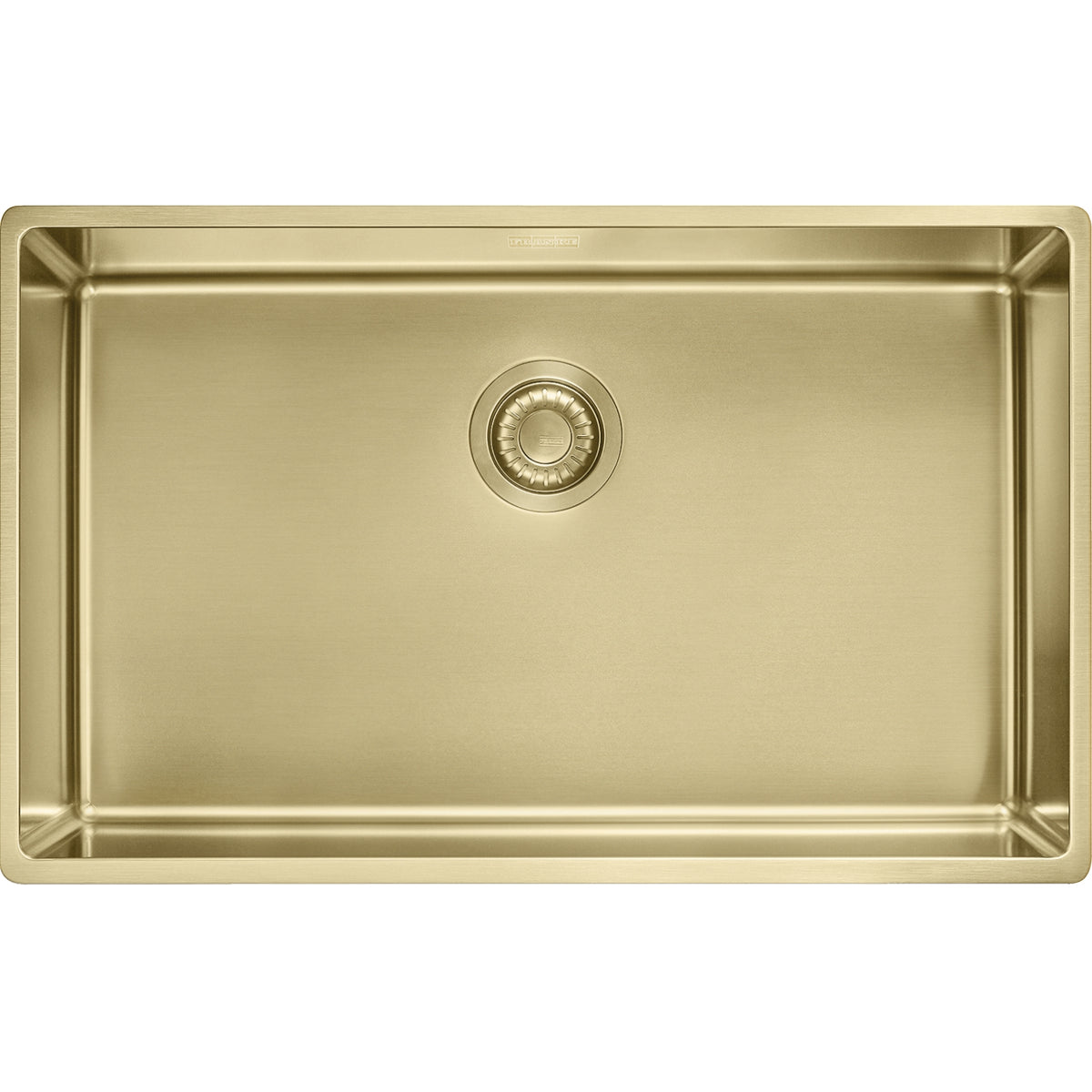 Franke Mythos Masterpiece 28.5" undermount stainless steel kitchen sink MMX11027-WKC in Gold