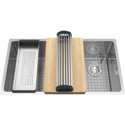 Kindred Brookmore 32.5" undermount stainless steel kitchen sink BSU1832-9OW-WKC