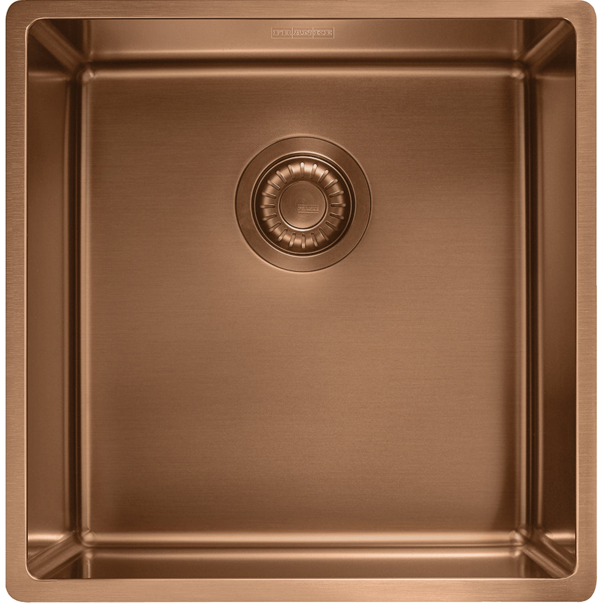 Franke Mythos Masterpiece 15.75" undermount stainless steel kitchen sink MMX11015-WKC in Copper