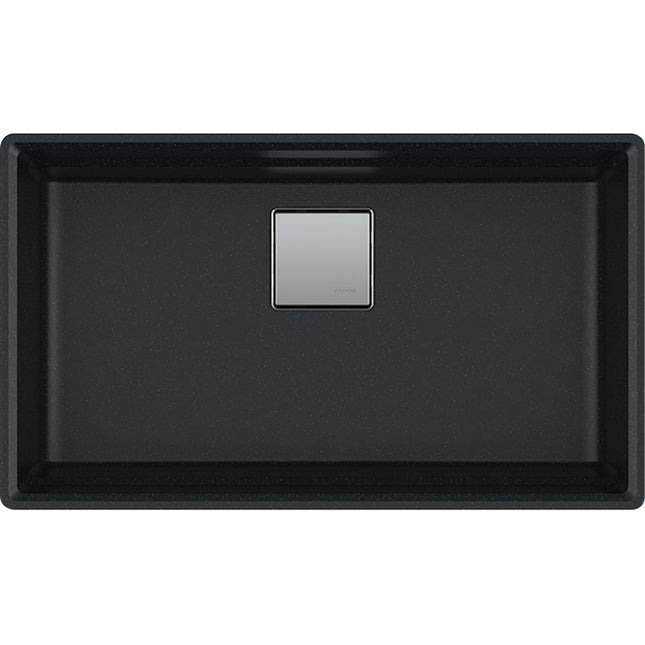 Kindred 32.0-in. x 18.75-in. Undermount Single Bowl Granite Kitchen Sink in Onyx Kindred