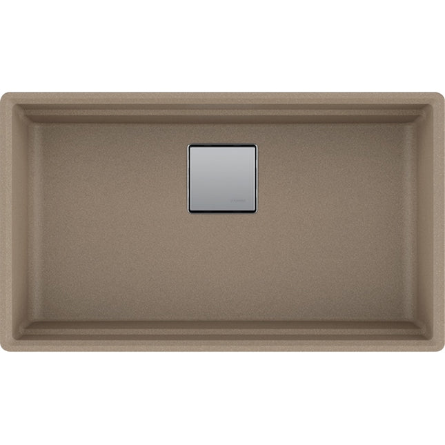 Kindred 32.0-in. x 18.75-in. Undermount Single Bowl Granite Kitchen Sink in Oyster Kindred