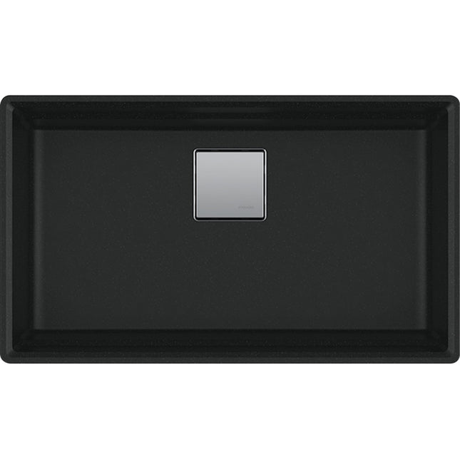 Kindred 32.0-in. x 18.75-in. Undermount Single Bowl Granite Kitchen Sink in Matte Black Kindred