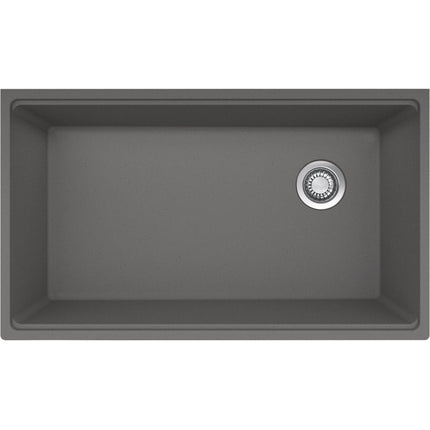 Franke Maris 33-in. x 19.3-in Granite Undermount Single Bowl Workcenter Kitchen Sink Stone Grey Franke