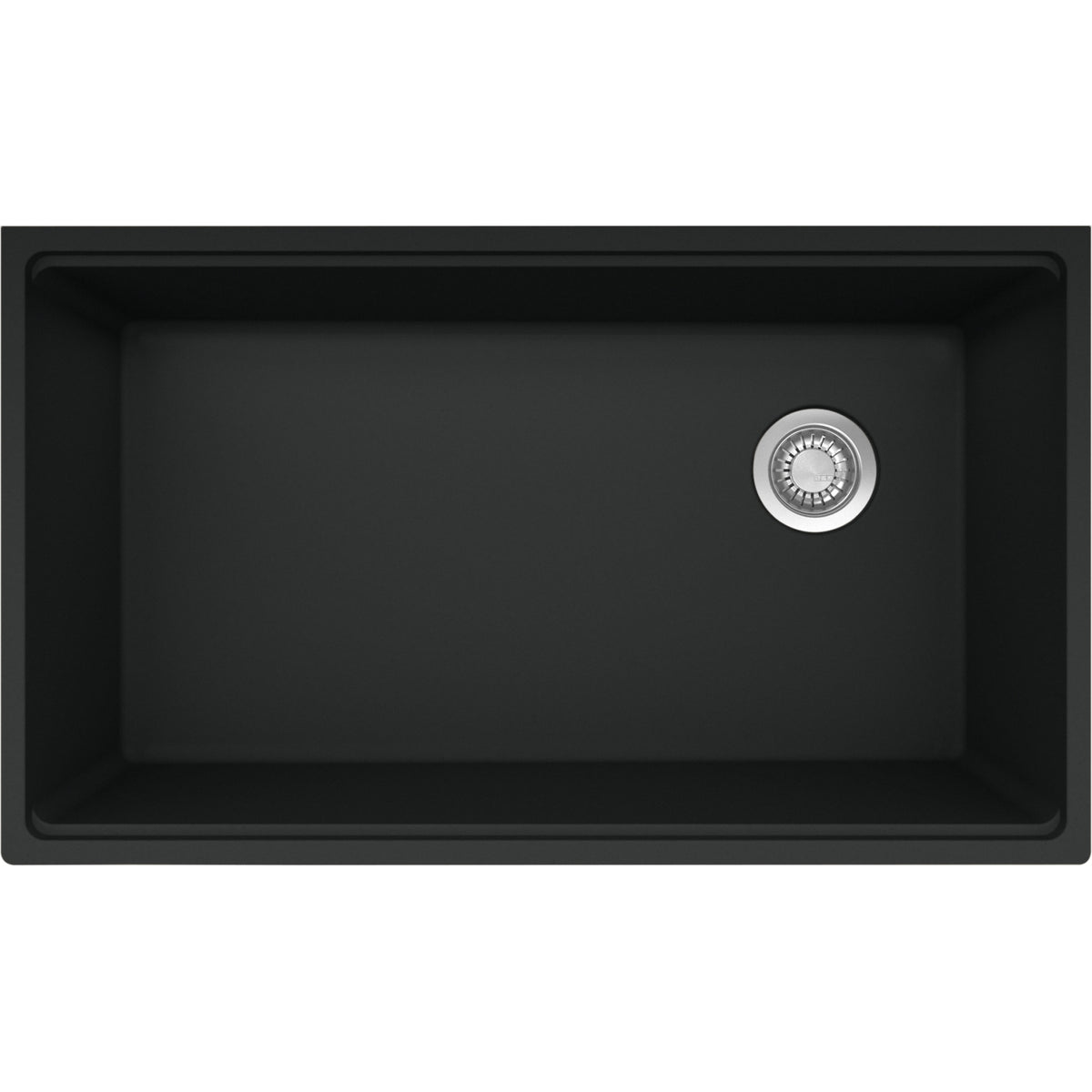 Franke Maris 33" undermount fragranite kitchen sink MAG11031OW in Matte Black