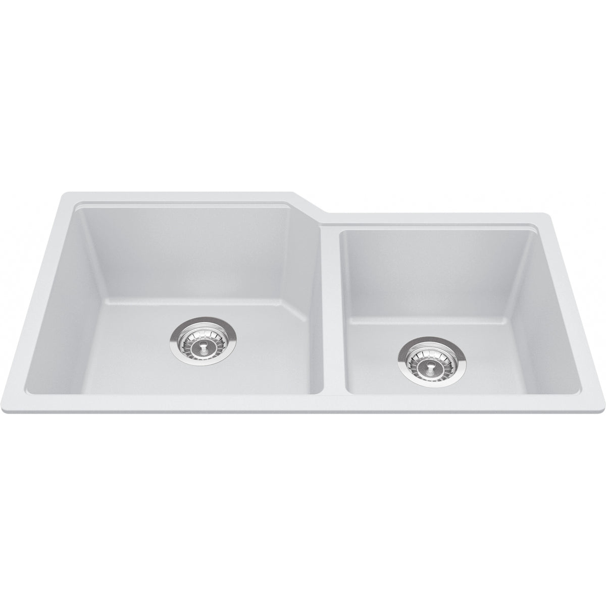 Kindred Urban 34" undermount fragranite kitchen sink MGC2034U-9 in Polar White