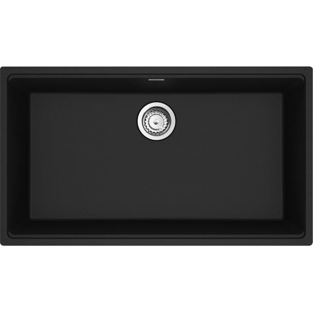 Franke 33.0-in. x 18.94-in. Granite Single Bowl Kitchen Sink Matte Black Franke