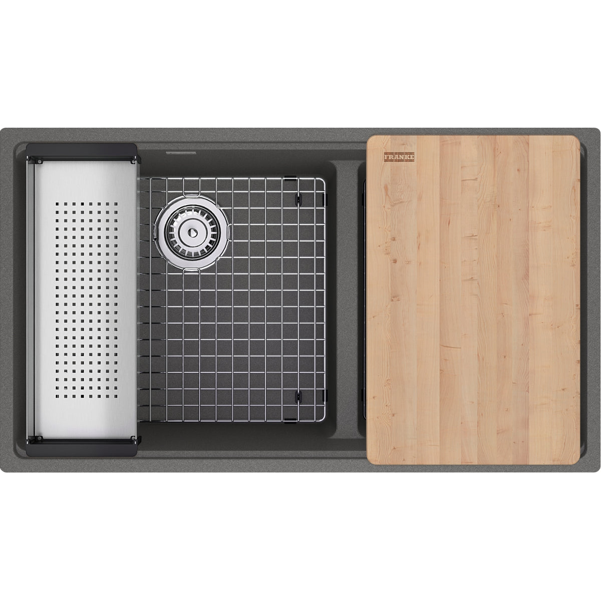 Franke Maris 33" undermount fragranite kitchen sink MAG1601812LD-WKC in Slate Grey