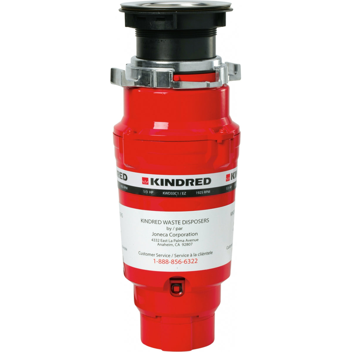 Kindred 1/3 HP food waste disposer KWD33C1-EZ