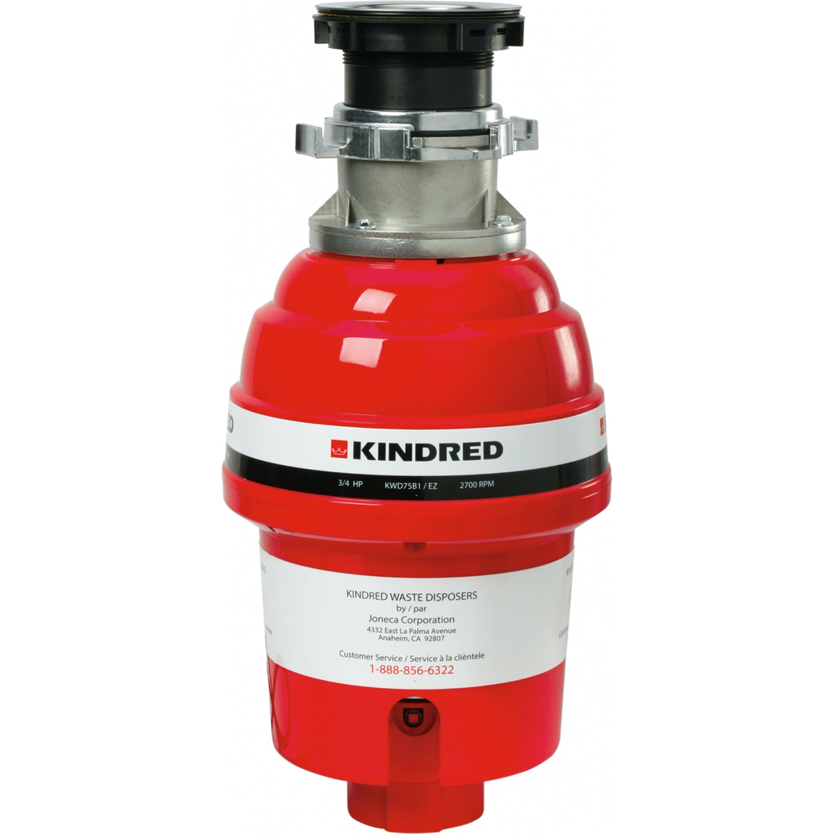 Kindred 3/4 HP food waste disposer KWD75B1-EZ