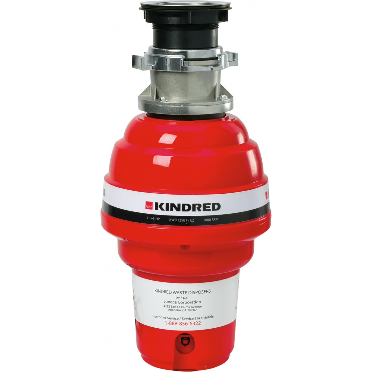 Kindred 1-1/4 HP food waste disposer KWD125B1-EZ