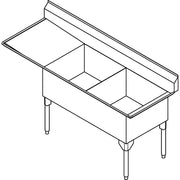 Franke Commercial scullery sink SDL2448L-1