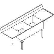 Franke Commercial scullery sink SDL2448LR-1