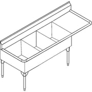 Franke Commercial scullery sink STL2472R-1