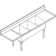 Franke Commercial scullery sink STL2472LR-1