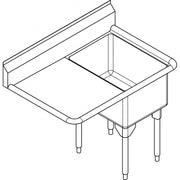 Franke Commercial scullery sink RSL2424L-1
