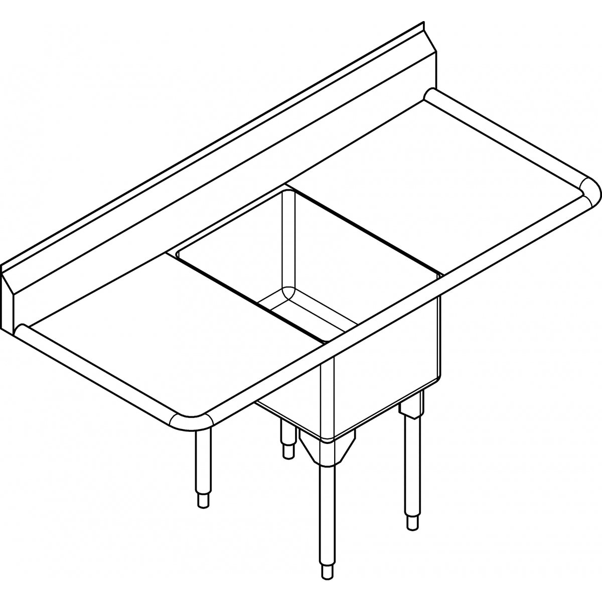 Franke Commercial scullery sink RSL2424LR-1