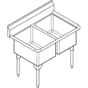 Franke Commercial scullery sink RDL2436-1