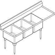 Franke Commercial scullery sink RTL2454R-1