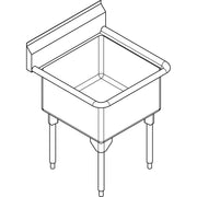 Franke Commercial scullery sink WSL2418-1