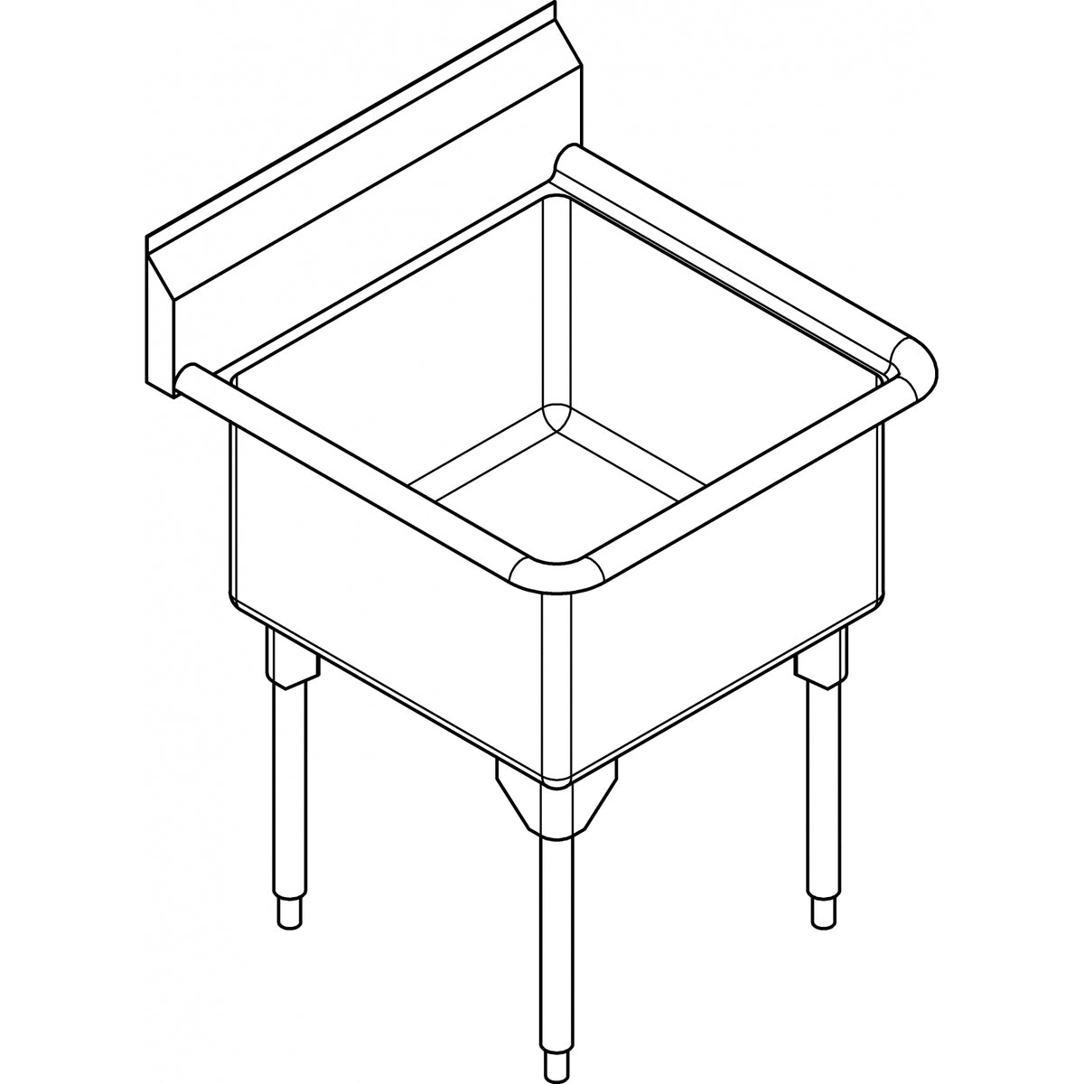 Franke Commercial scullery sink WSL2418-1