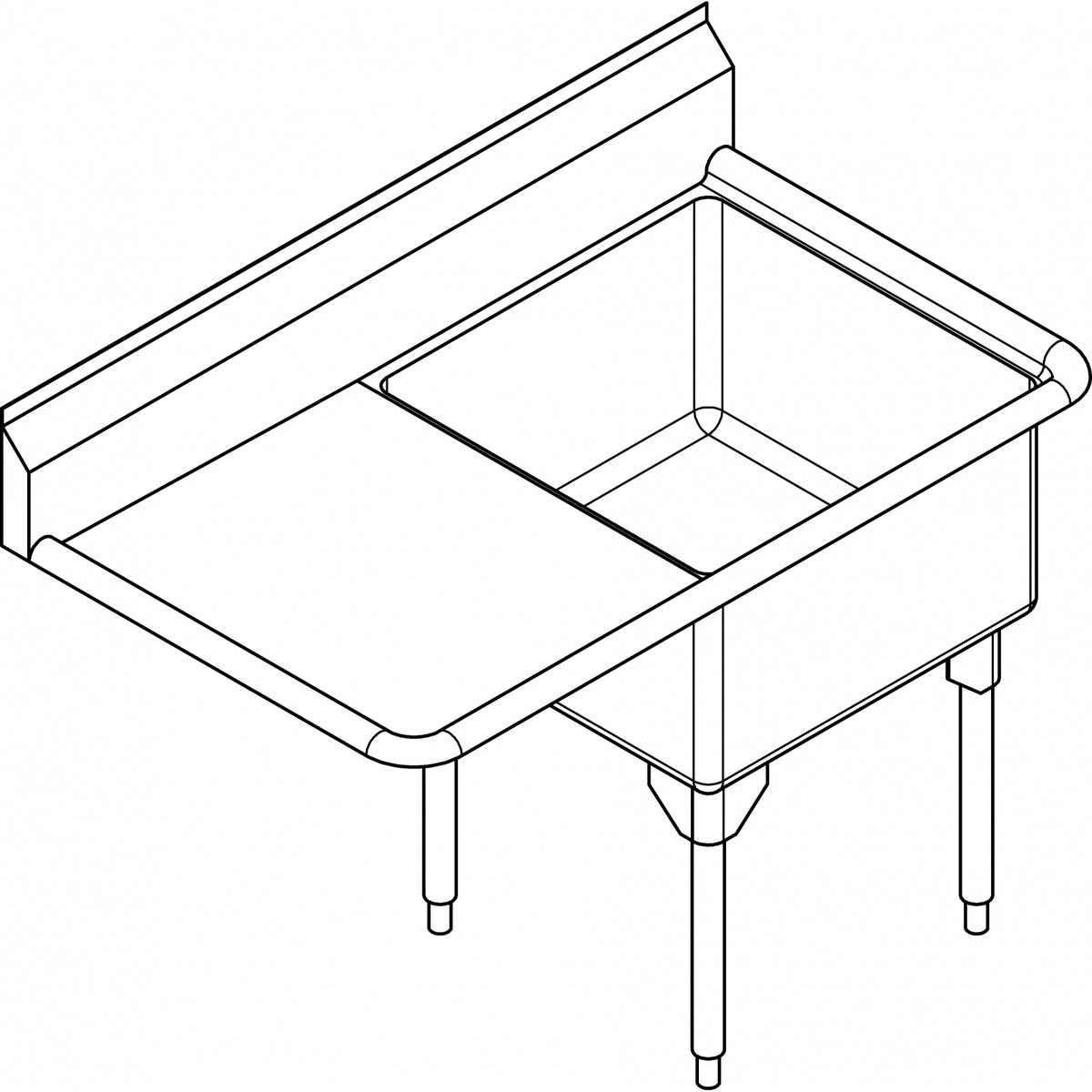 Franke Commercial scullery sink WSL2418L-1