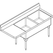 Franke Commercial scullery sink WDL2436L-1